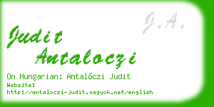 judit antaloczi business card